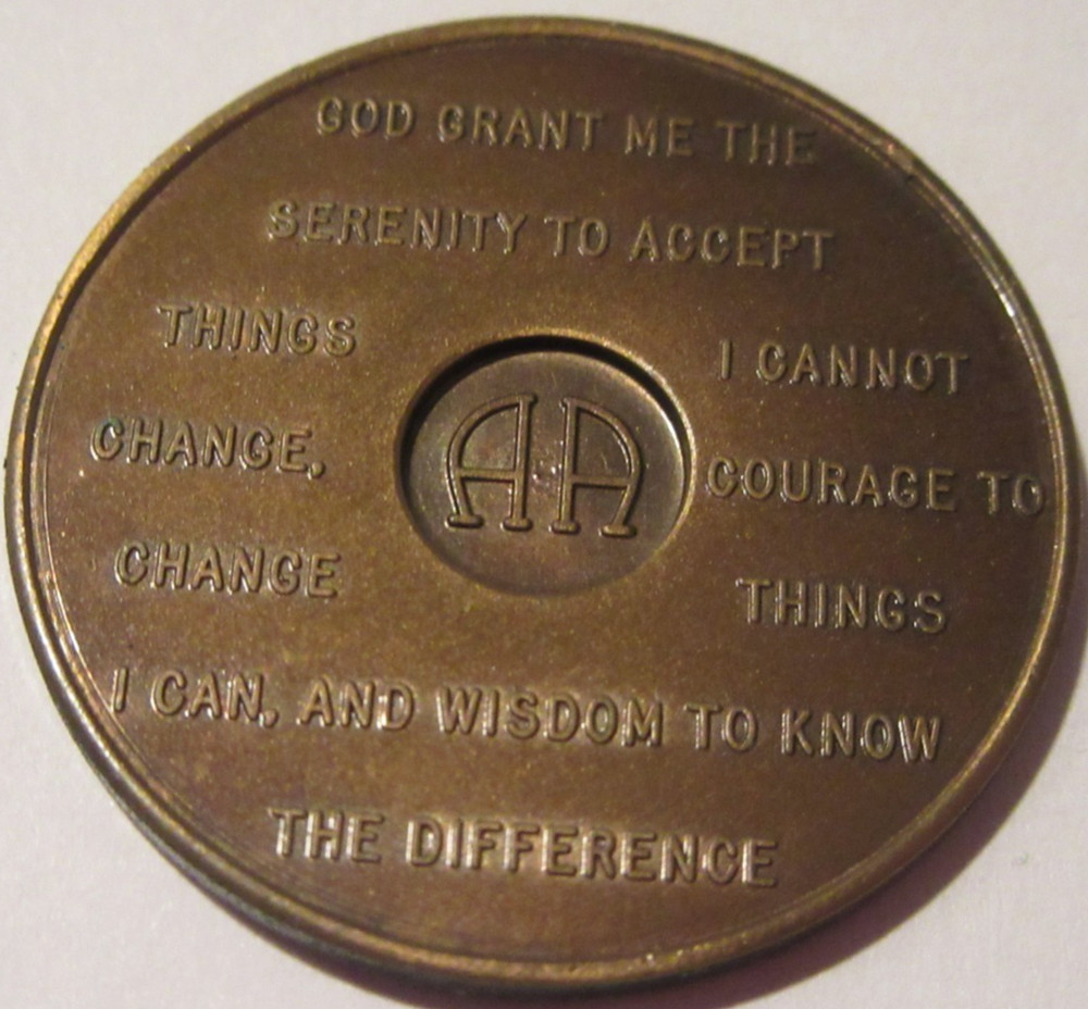 Alcoholics Anonymous 31 Year AA BACK Bronze Medallion Chip Coin Token