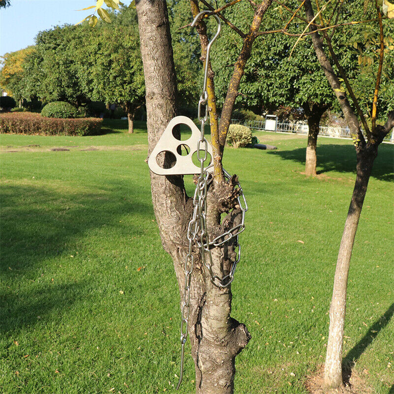 Camping tripod board kit accessory campfire support plate with adjustable chain