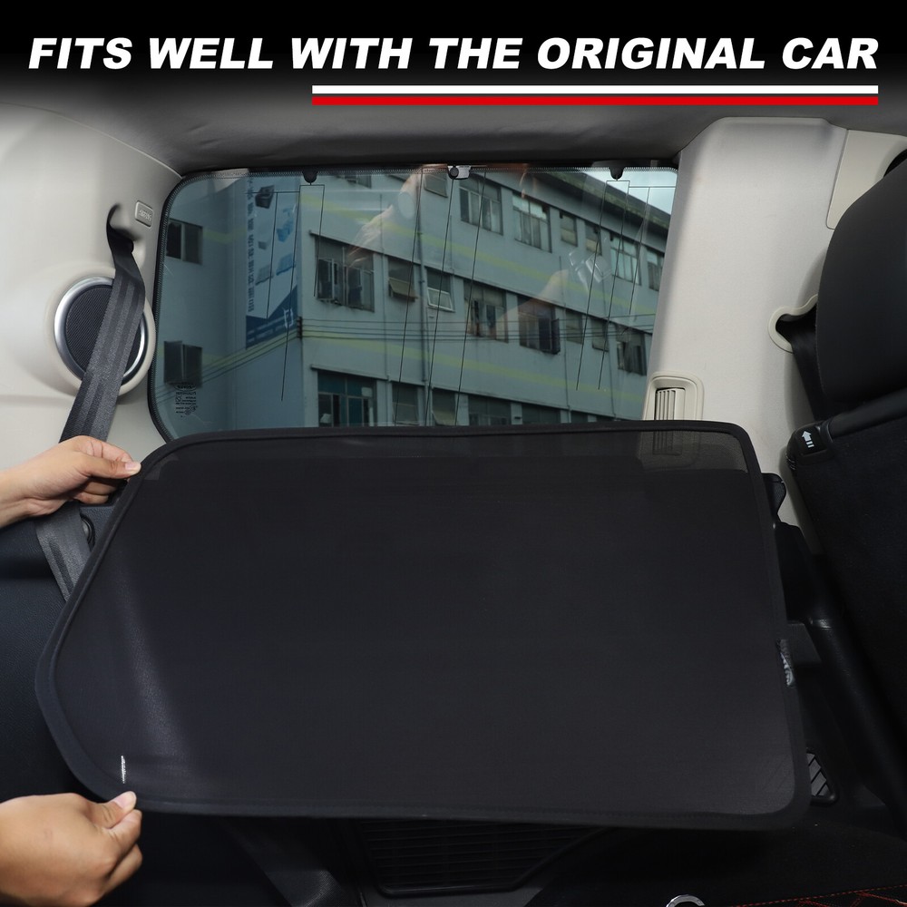 Trunk Tailgate & Side Window Sunshade Black Mesh Visor For Discovery4 2010-2016