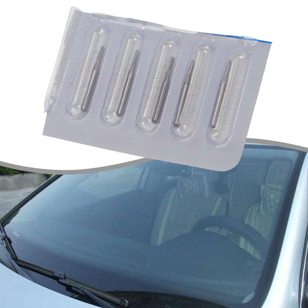 5PCS Automotive Drill Bits for Windshield Fixing 1mm Tapered Carbide Tools