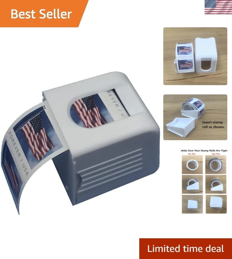 Efficient Stamp Roll Dispenser - 100 Capacity, Ideal for Organized Home & Office