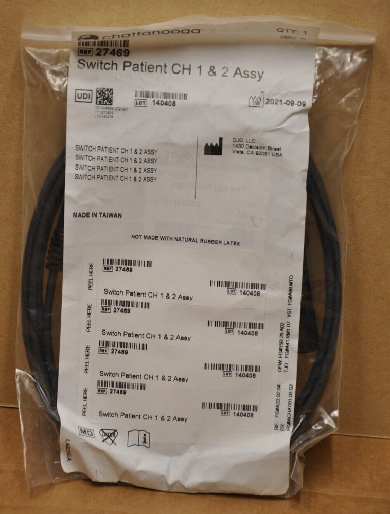 Chattanooga 27469 Patient Interrupt Switch Channels 1 & 2 ~ New Open Box