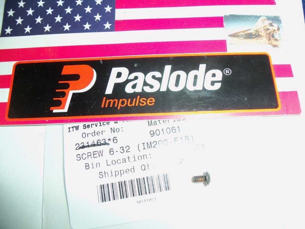 Paslode Part # 901061 Screw 6-32 x 3/16 BH