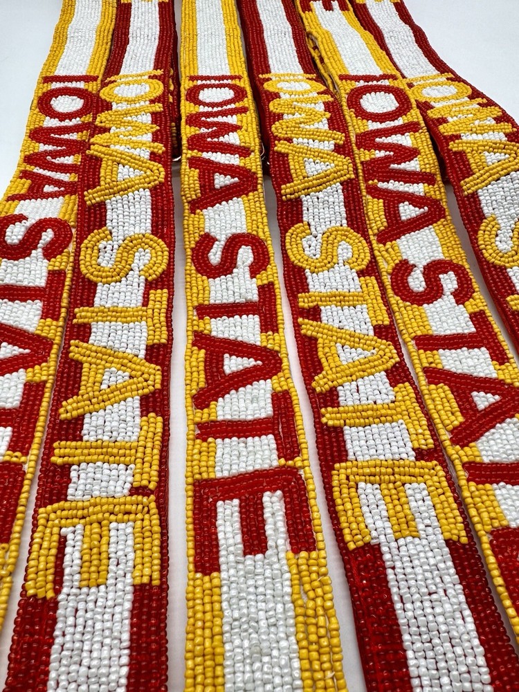 Iowa State RED Handmade Beaded Purse Strap. BEAUTIFUL!