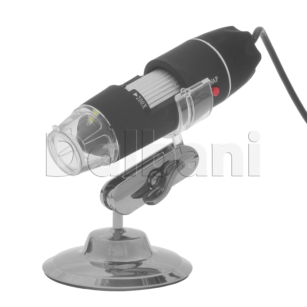 2MP 25x-200x Zoom 8 LED Digital Microscope Endoscope Camera Magnifier USB 2.0