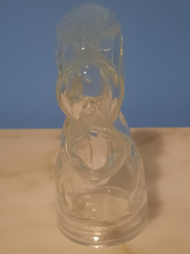 VTG Clear Glass Squirrel Shaped Nut Container Not Candy Container, W/O Stopper