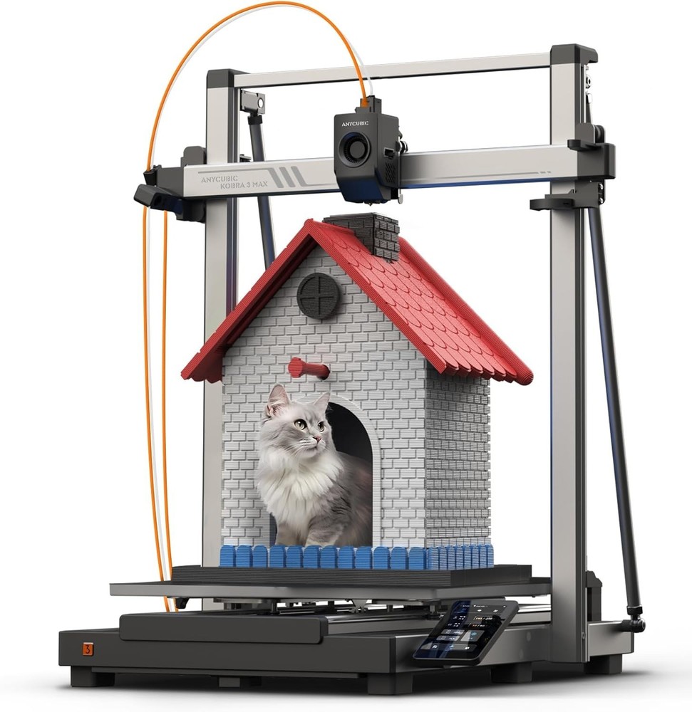 ANYCUBIC Kobra 3 Max Combo EB Version Big 3D Printer 600mm/s Multicolor Print
