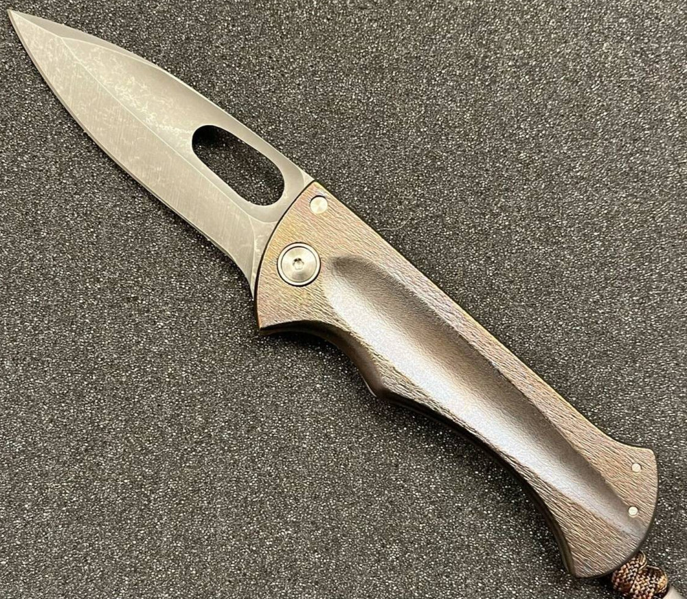 John Gray Tracker Folder Nitro V Blade 3.25" Anodized Ti Frame Lock Custom Knife