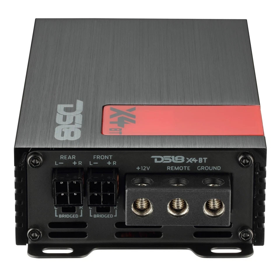 DS18 X4BT 4-Channel Ultra Compact Full-Range Car Motorcycle Amplifier Bluetooth