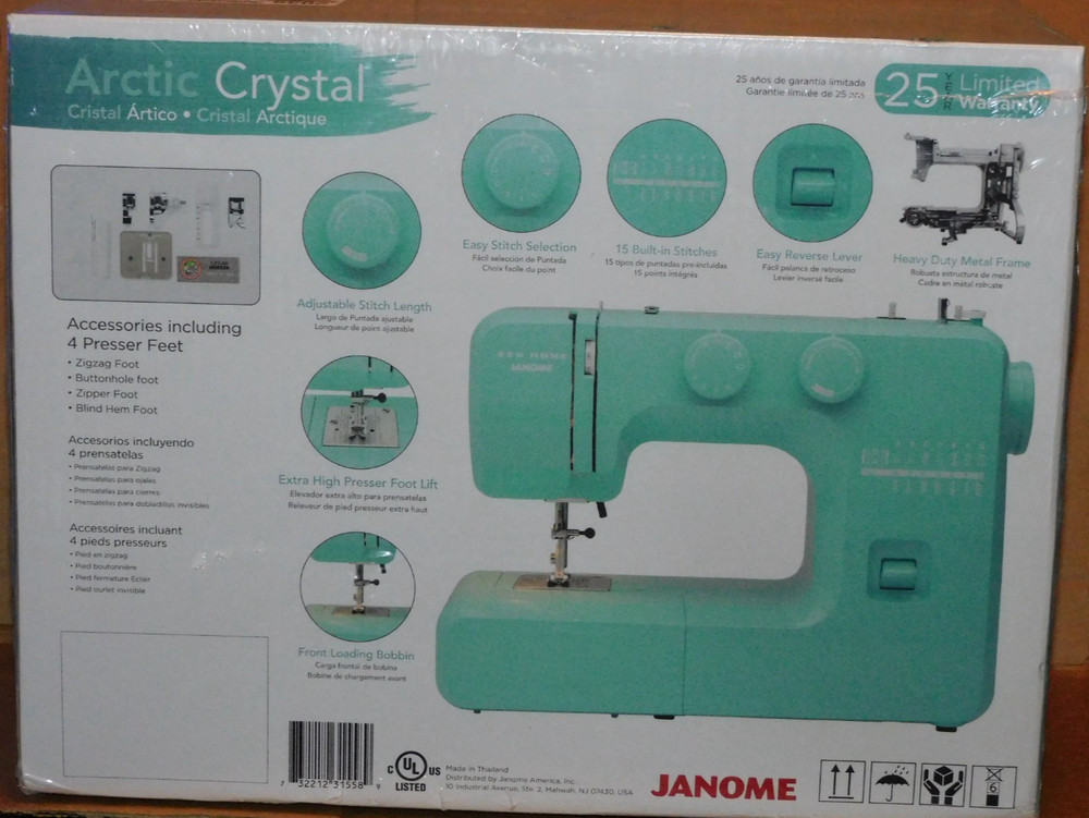 Janome Arctic Crystal Easy-to-Use Sewing Machine New Sealed
