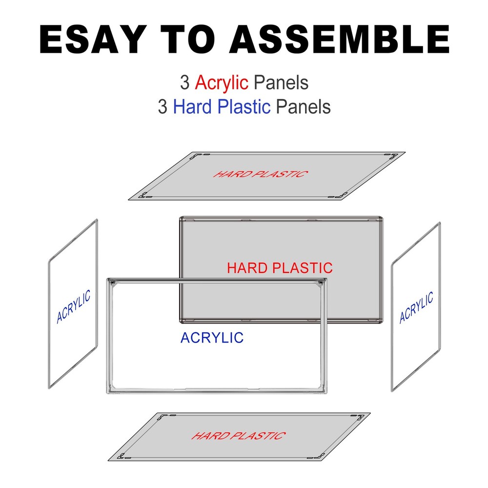 1 Pack Plastic Shoe Storage Boxes Fit US Size 13, Clear Stackable Shoe Displa...