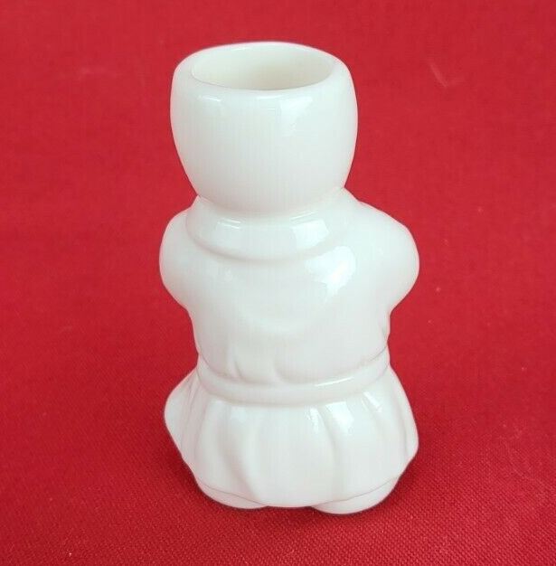 White Sitting Samurai Porcelain Candle Holder with Folded Arms