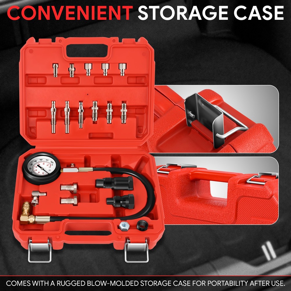 TU-15A Cylinder Diesel Engine Compression Gauges Pressure Meter Tester Tool Kits