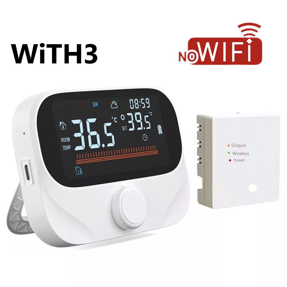 RF Wireless Thermostat Water Boiler Programmable Temperature Controller 433MHZ`