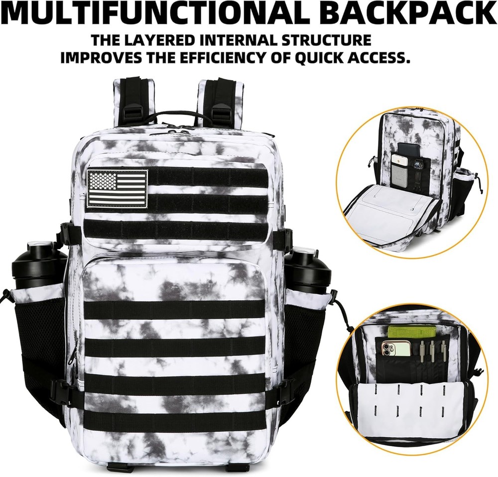 45L Tactical Assault Backpack 3 day assault pack with Molle Waterproof backpack