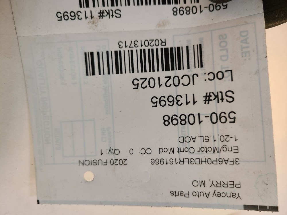 2020 FORD FUSION Engine ECM Electronic Control Module 1.5L GS7A12B684BEA