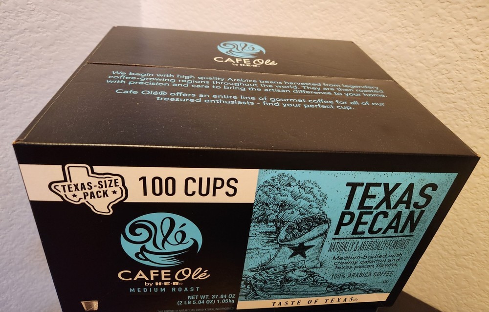 HEB 100 cups Texas Pecan CAFE Ole’ by H E B Medium Roast