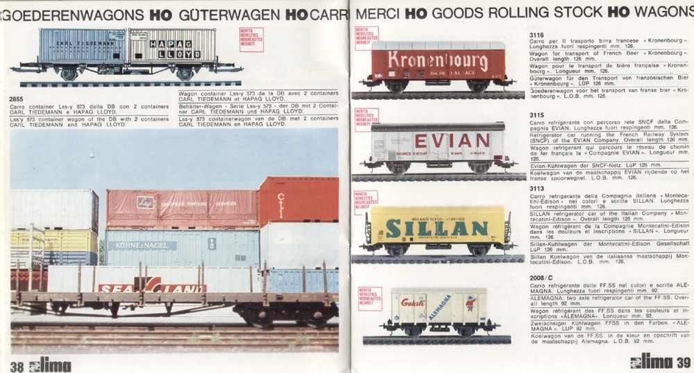 catalog LIMA 1970/71 scale HO IT F D E bb