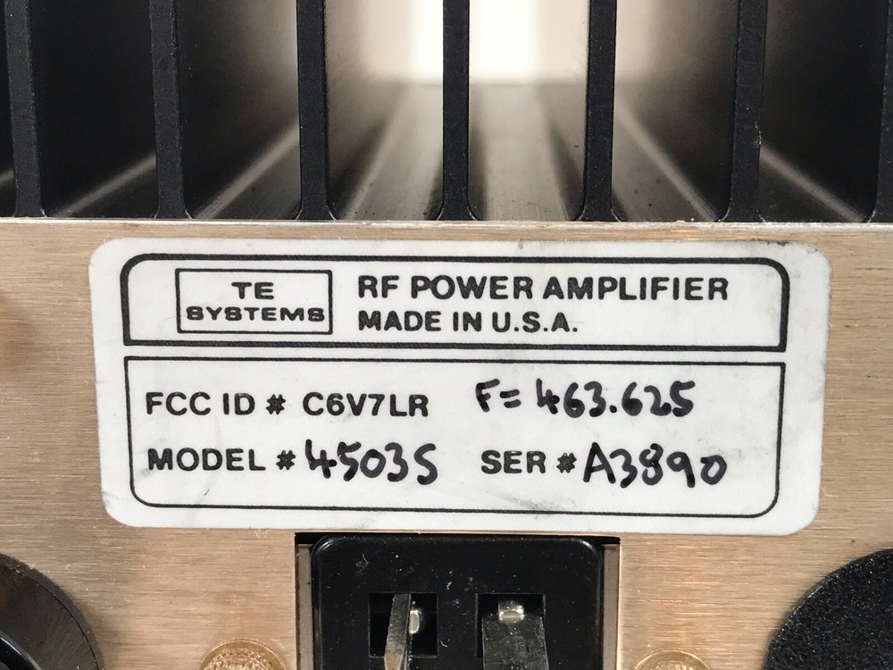 TE Systems RF Power Amplifier Model # 4503S