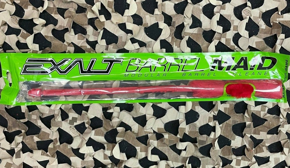 NEW Exalt Paintball Barrel Maid Swab - Solid Red