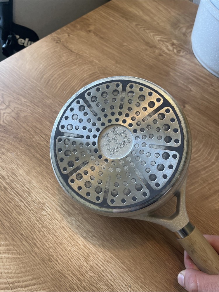 14-Piece Speckled Beige Masterclass Premium Cookware Set.