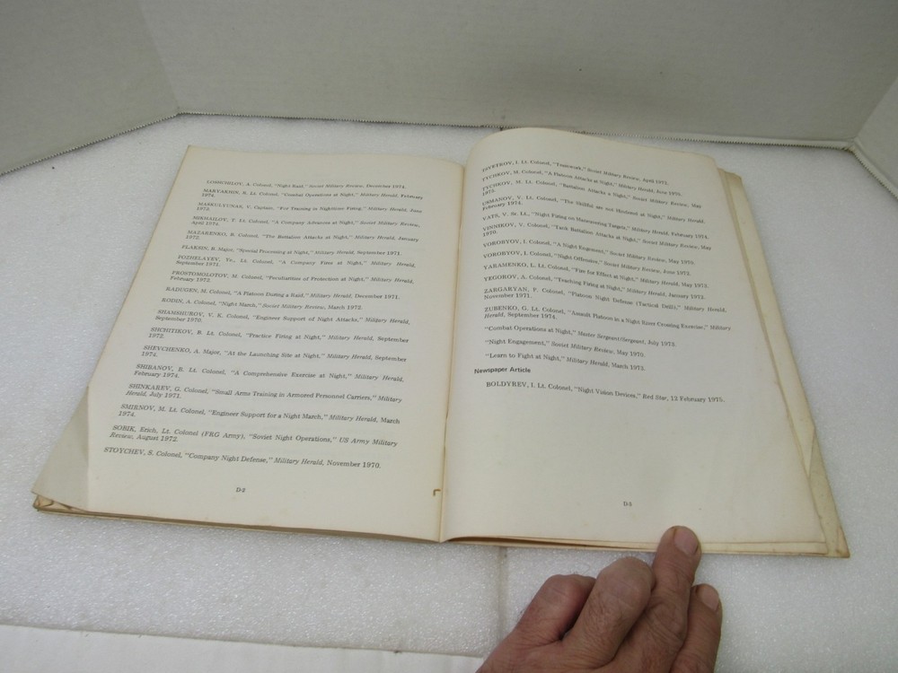 Defense Intelligence Report Of Soviet Ground Forces Night Operations 1976