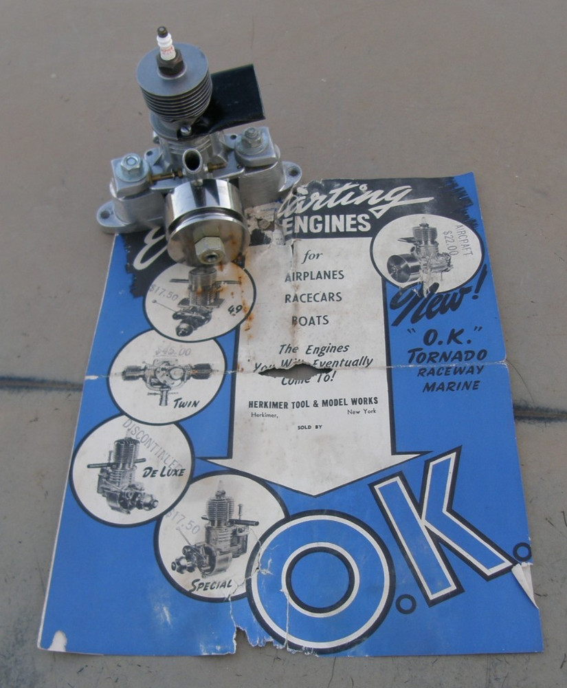 OK 60 TORONADO RACEWAY TETHER CAR / MARINE Spark Ignition Model Engine