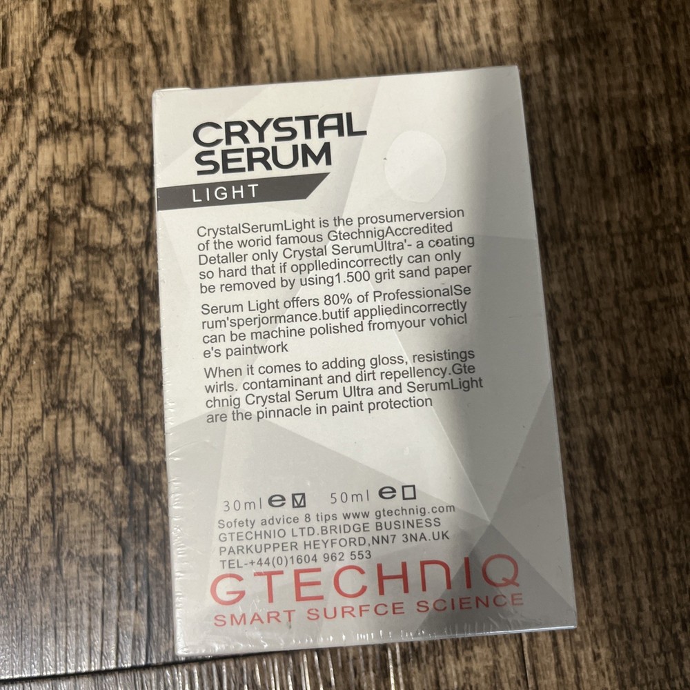 New* Gtechniq Crystal Serum Light - CSL Ceramic Paint Coating 50ml