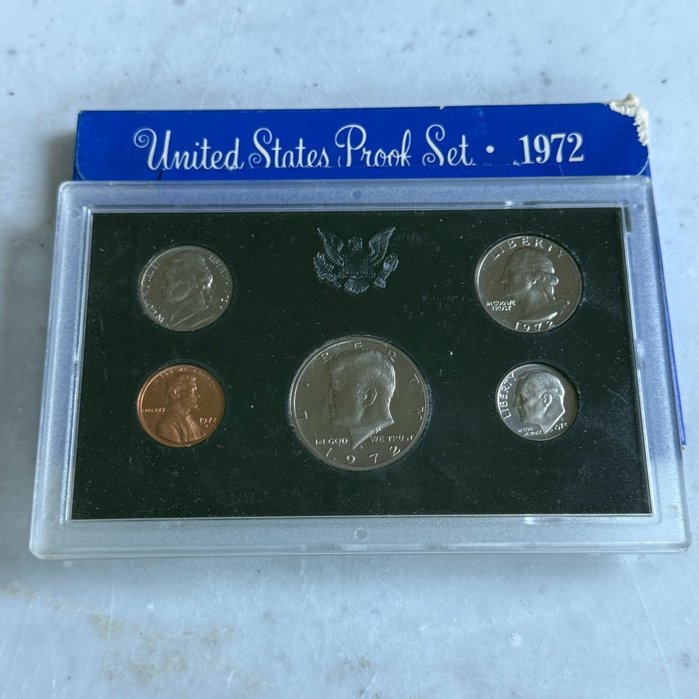 1972 US Mint 5 Coin Proof Set, Original Packaging