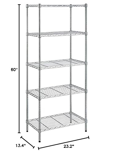 Amazon Basics 5-Shelf Adjustable, Storage Shelving Unit, (200 Pound Loading Capa