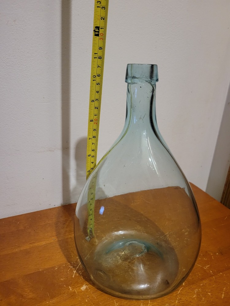 Open Pontil Chestnut Flask 11" Tall