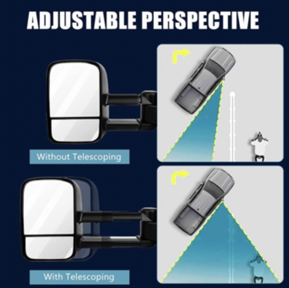 AERDM Towing Mirrors Manual Opperated