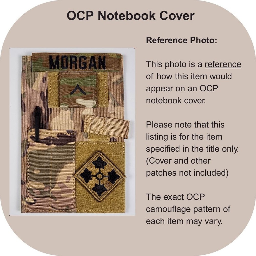 Private (PV2, E-2) OCP Rank Patch U.S. Army Combat Uniform (ACU) - Hook/Loop