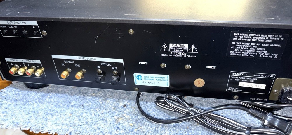 SONY DTC-A7 - Digital Audio Tape Deck