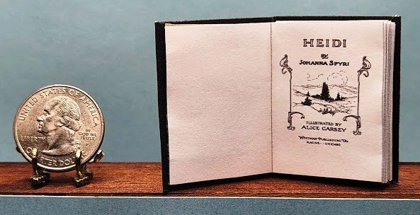 1:6 SCALE MINIATURE BOOK HEIDI ILLUSTRATED PLAYSCALE BARBIE