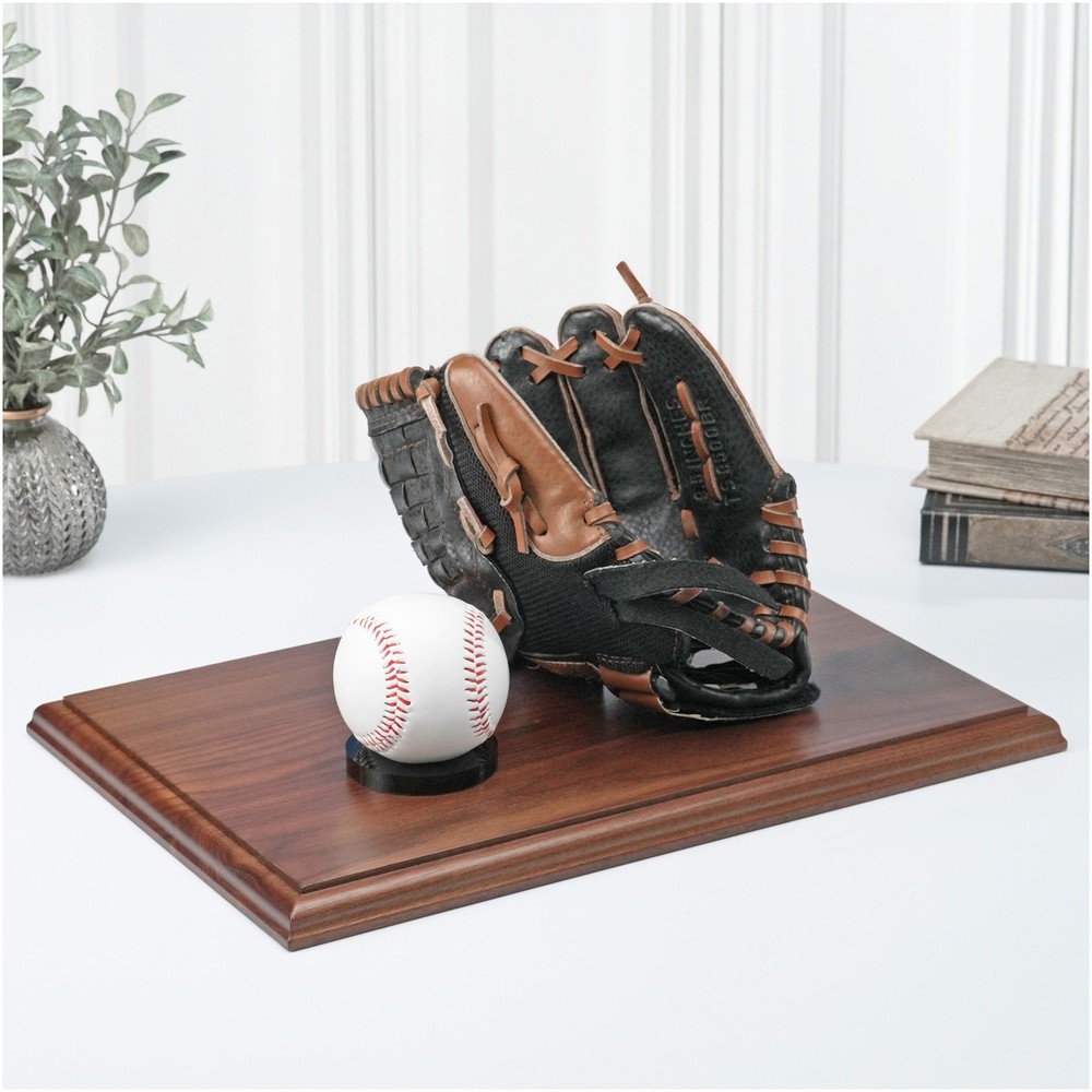 Plymor Solid Walnut Rectangle Wood Display Base, 14.875" x 9.875" x 0.75"