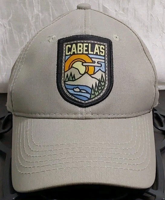 CABELA'S Hat/Cap Snapback Adjustable Beige Baseball Patch Hat.