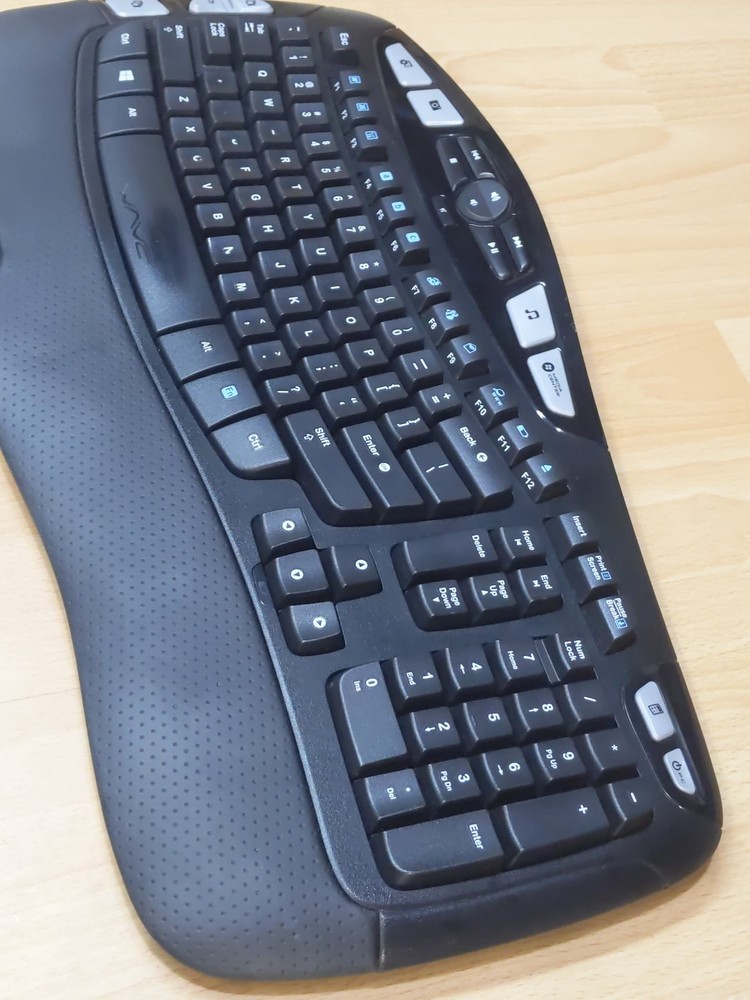 Logitech Wireless Wave Keyboard K350 & Mouse Set, M510 Mouse + USB Dongle F