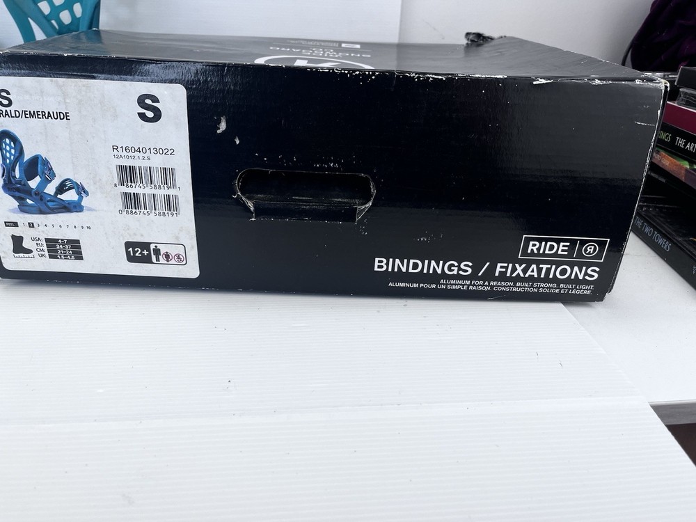 RIDE Snowboard Binding Fixations KS S Emerald US 4-7 Read Description Unused