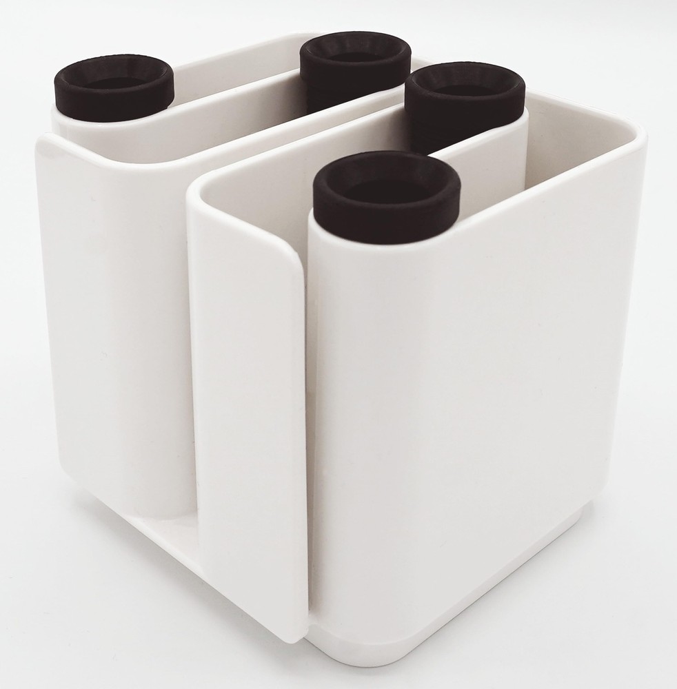 Cable Station Organizer - Keep Cables Tidy & Ready to Use - White 9.34cm