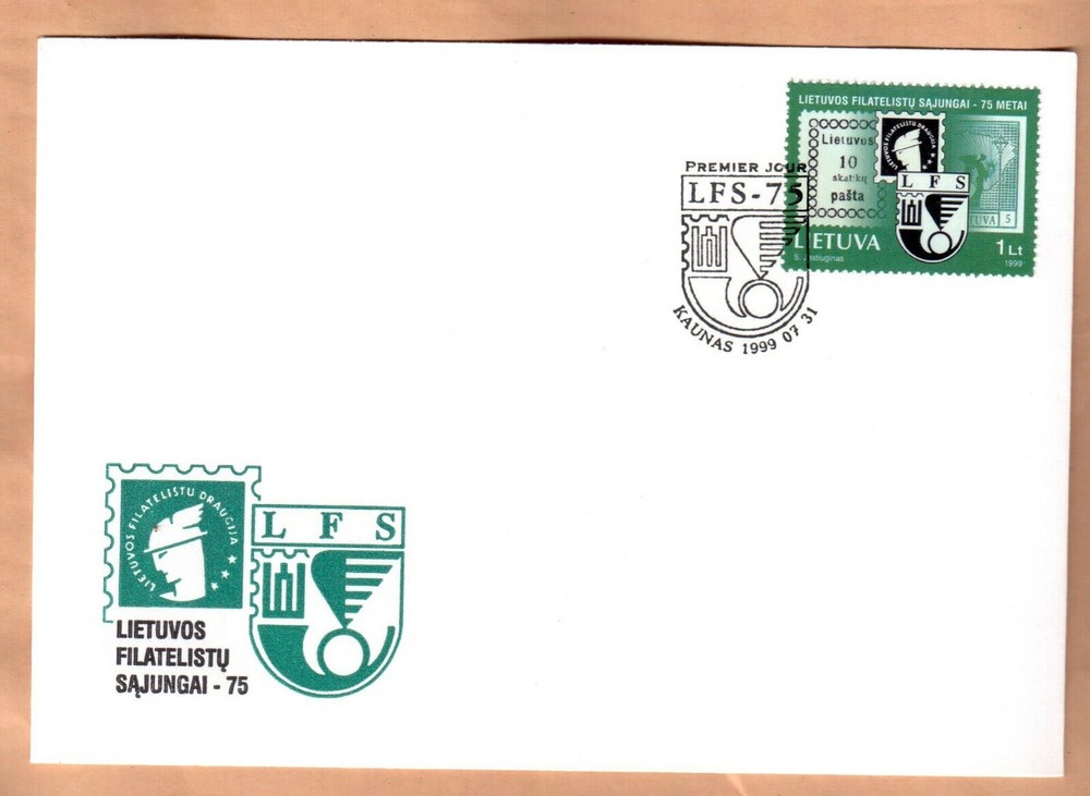 FDC Lithuania 1999 LITHUANIAN PHILATELIST UNION - 75 years