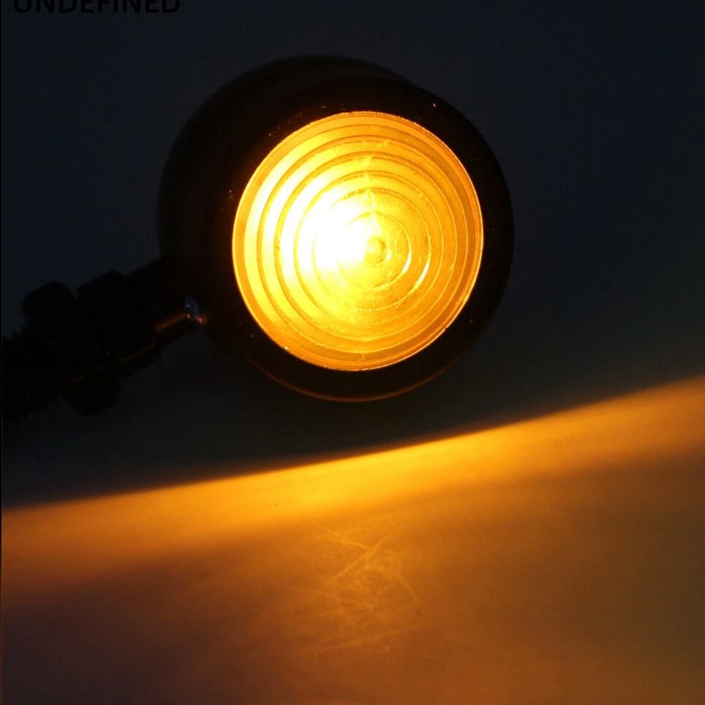 4X Motorcycle Turn Signals Blinker Light Indicator Amber Front Rear Universal