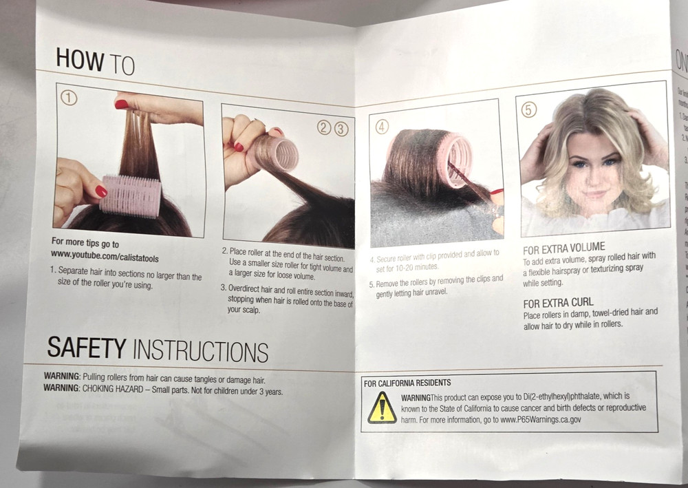 Calista Volumizing Soft Grip Rollers, Pixie + Short Clips in Case READ