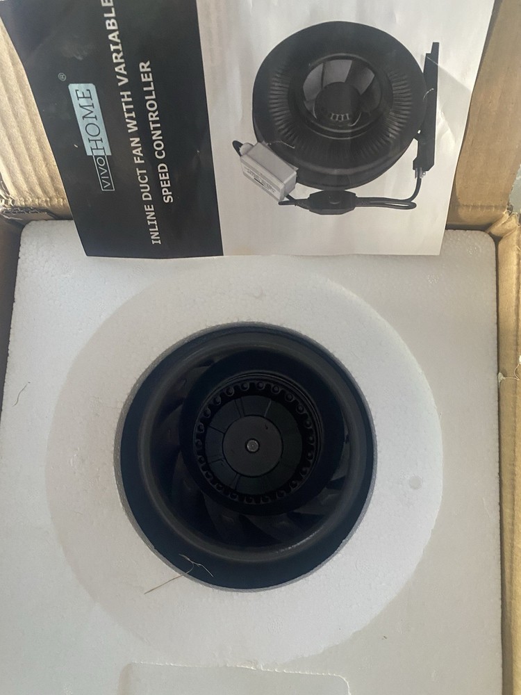 Vivi Home 6 Inch Inline Duct Fan W/ Variable Speed Control New Open Box