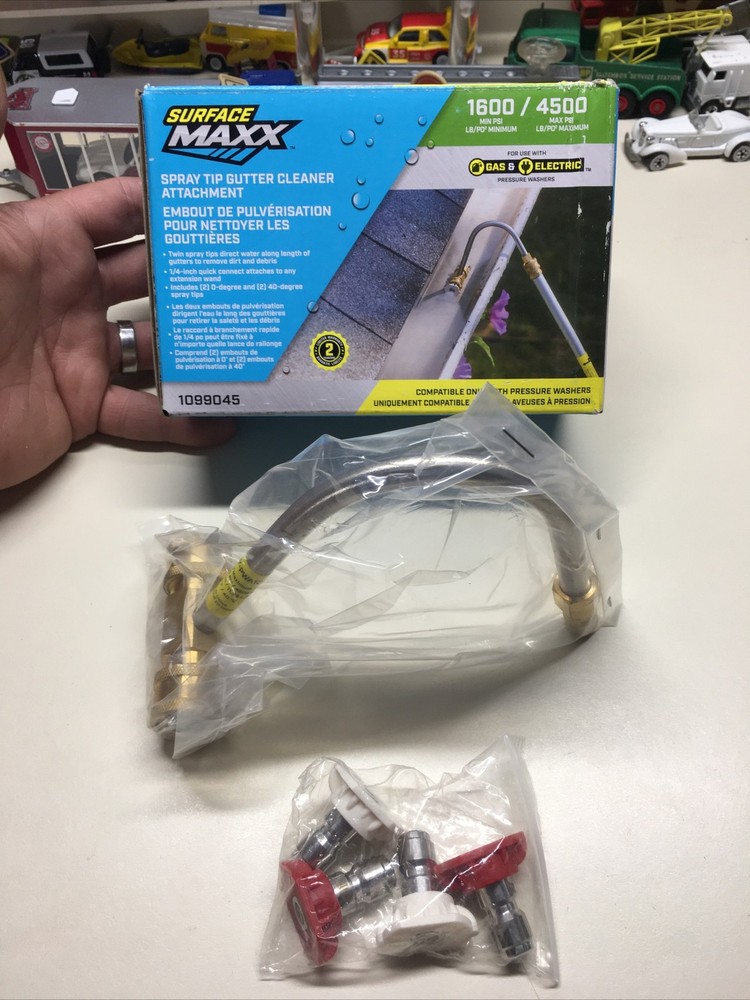 Surface Maxx Spray Tip Gutter Cleaner Attachment Pressure Washer Compatible