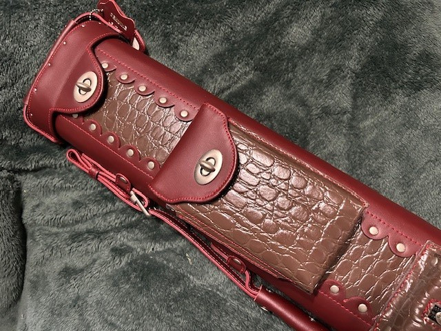 Nick Varner 2x4, 2 BUTT 4 SHAFT LEATHER POOL CUE CASE