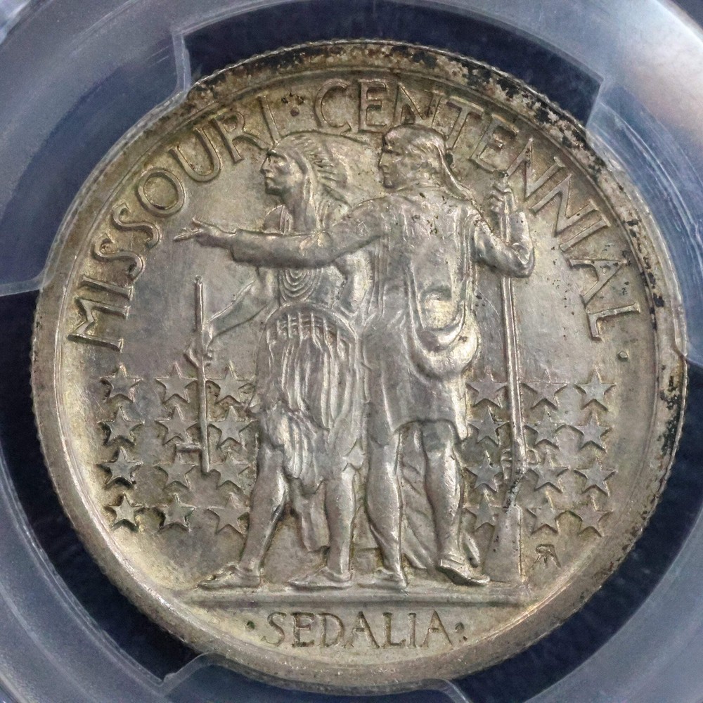 1921 2x4 Missouri Centennial Half Dollar 50c Commemorative - PCGS MS 64