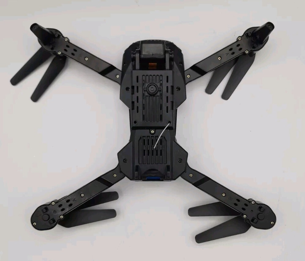 Black RC Drone With Foldable Quadcopter