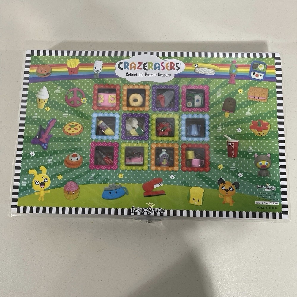 CrazErasers Collectable Puzzle Erasers Set with Case