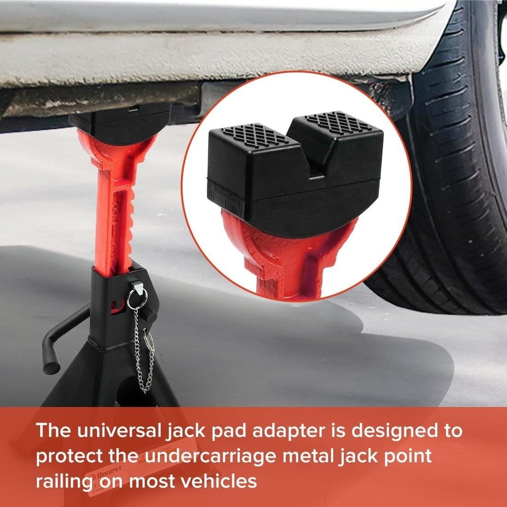 Motor Vehicle Jack Pad Adapter (2 Pack) - Protects Undercarriage & Stability